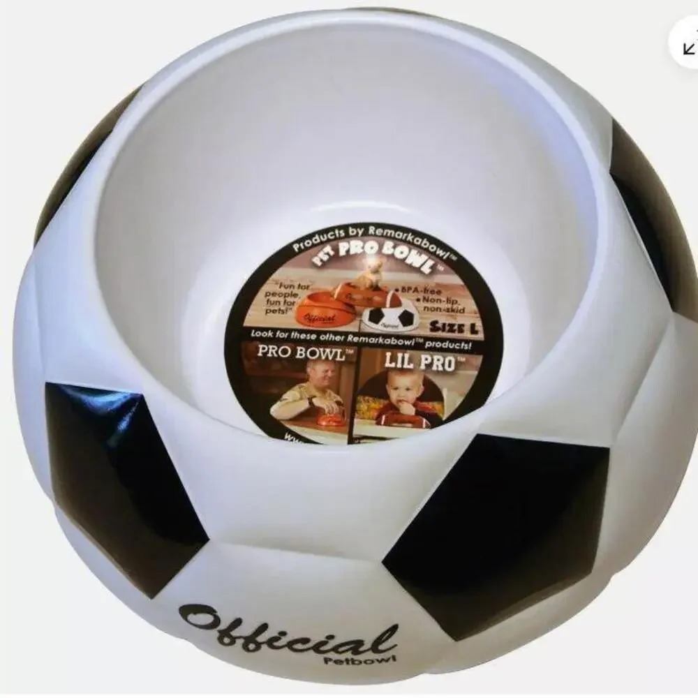 Large Remarkabowl Pet-Pro Soccerbowl Pet Food Dish Soccer, Large